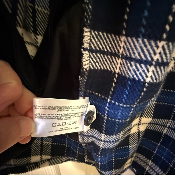 Orvis Navy and Cream Plaid Shirt - Picture 3 of 11